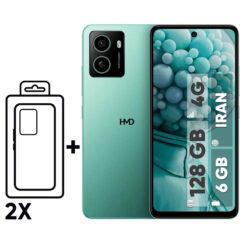 گوشی موبایل اچ ام دی مدل Pulse Plus دو سیم کارت ظرفیت 128 گیگابایت و رم 6 گیگابایت - مونتاژ ایران تحت لیسانس HMD فنلاند - به همراه دو عدد قاب